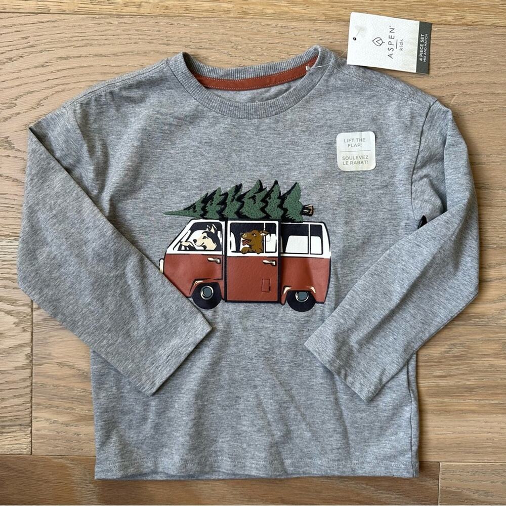 NWT Aspen Long Sleeve Shirt Gray 4T